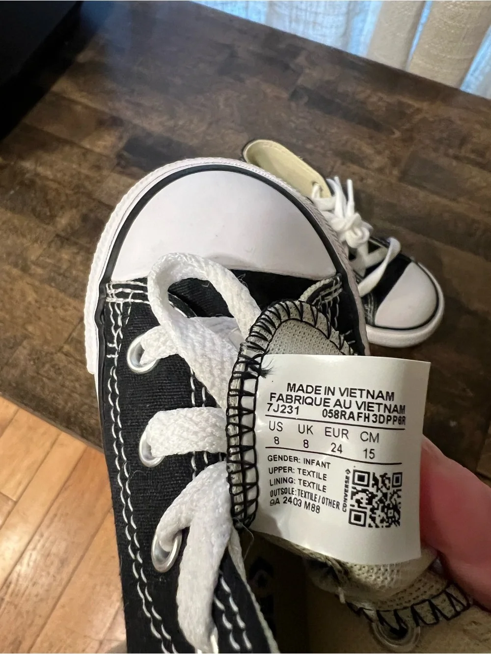Converse Kids Black and White High Top Sneakers